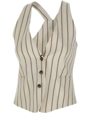 Marella Sleeveless Vest - White