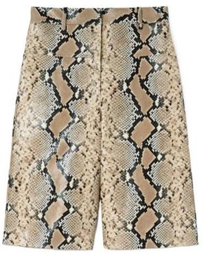 Jil Sander Python Printed Bermuda Shorts - Natural
