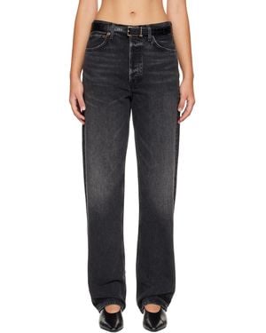 Agolde High Waisted Straight Leg Jeans - Blue