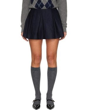 ShuShu/Tong Pleated Mini Skirt - Blue