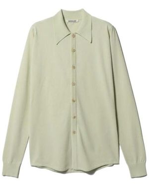 AURALEE Long-Sleeved Collared Shirt - Green