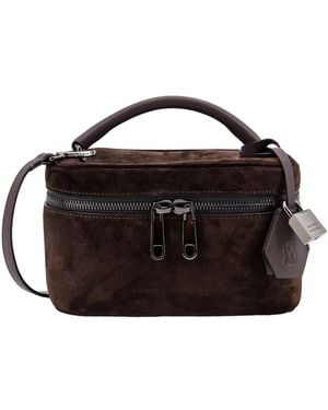 Brunello Cucinelli Zipped Shoulder Bag - Black