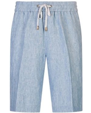 Peserico Drawstring Elasticated Shorts - Blue