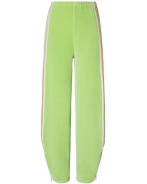 Tory Burch Stripe Zip Sweatpant - Green