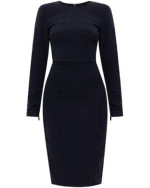 Victoria Beckham Fitted Dress With Long Sleeves - Blue