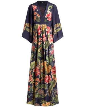 Etro Printed Crepe De Chine Dress - Multicolor