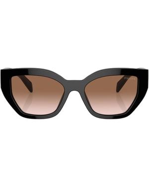 Prada Eyewear Butterfly Frame Sunglasses - Multicolour