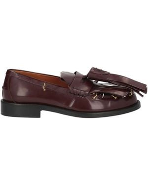Marni Glossed-Leather Loafers - Brown