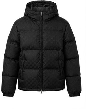 Gucci Gg Nylon Canvas Down Jacket - Black