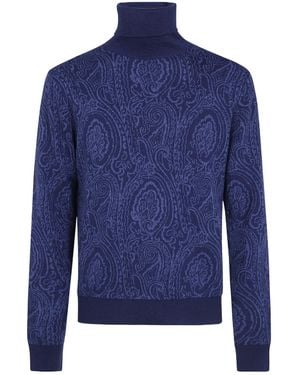 Etro Turtle Neck Sweater - Blue