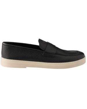 Prada Leather Loafers - Black
