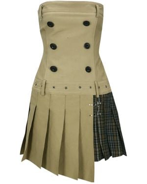 ANDERSSON BELL Double Pleats Trench Dress - Green