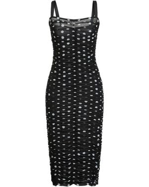Dolce & Gabbana Polka Dot Bodycon Dress - Black