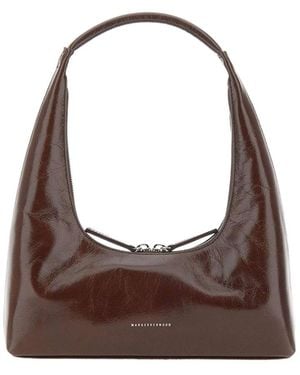 Marge Sherwood Crinkled Hobo Shoulder Bag - Brown