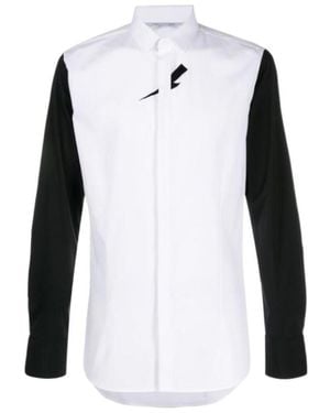 Neil Barrett Long-Sleeved Lapel Shirt - White