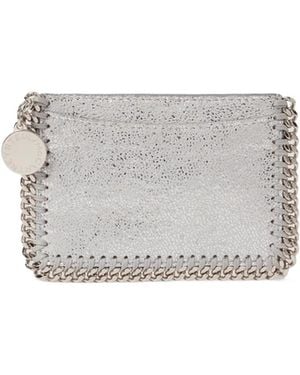 Stella McCartney Falabella Chain-Embellished Card Holder - Gray