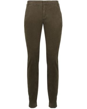 FRAME Straight-Leg Slim-Cut Chino Trousers - Green