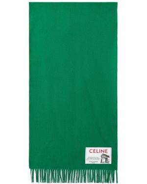 Celine Cashmere Wool Scarf - Green