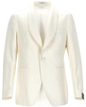 Tagliatore Vesuvius Single-Breasted Blazer - White