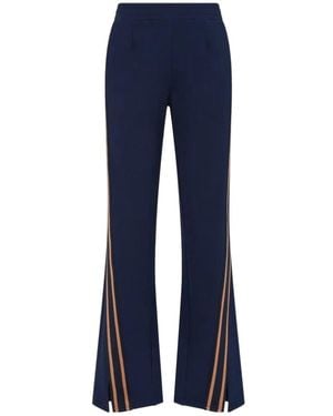 The Upside Toledo Petra Stripe Flared Track Pants - Blue