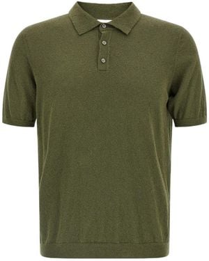 Roberto Collina Textured Knit Polo Shirt - Green
