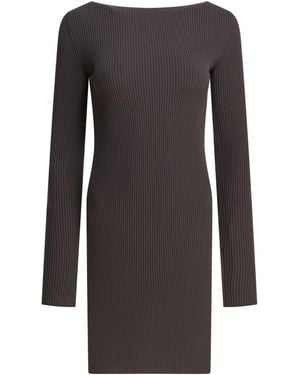 Rick Owens Sheath Dress With Long Sleeves - Gray