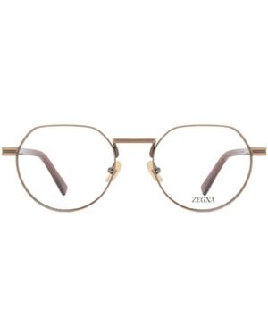 ZEGNA Round Frame Glasses - White