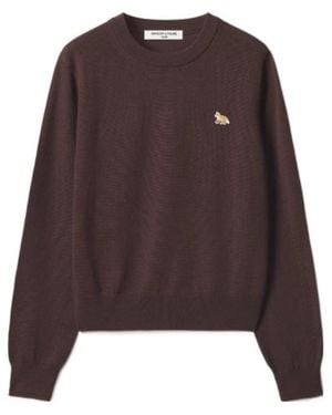 Maison Kitsuné Baby Fox Merino Regular Jumper - Brown