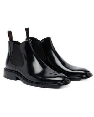 The Row Leather Chelsea Boots - Black