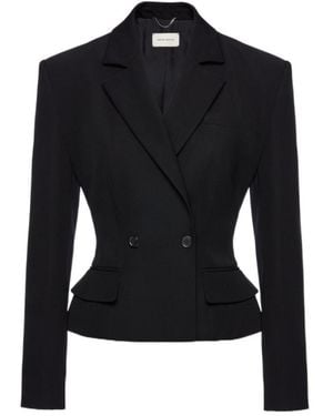 Magda Butrym Double-Breasted Fitted Jacket - Blue