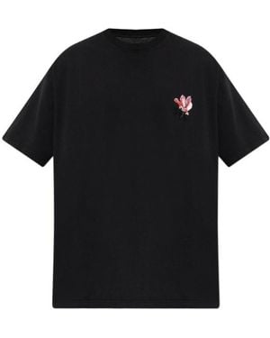 Maison Margiela Floral Logo T-Shirt - Black