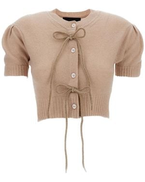 Simone Rocha Short Cardigan - Natural