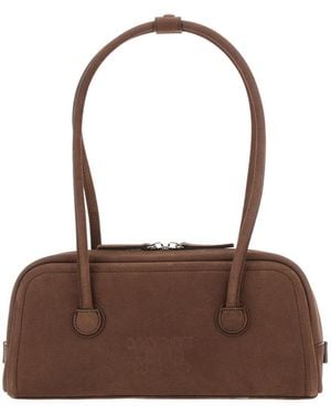 Marge Sherwood Embossed Flap Shoulder Bag - Brown