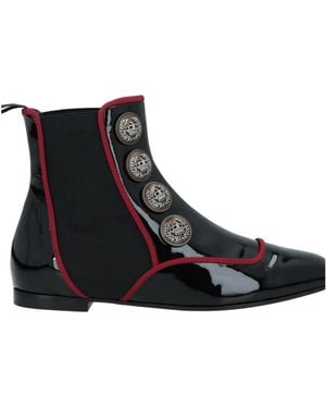Dolce & Gabbana Features A Shiny Coloured Leather Upper - Black