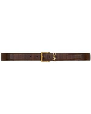 Saint Laurent Cassandre Vadim Belt - White