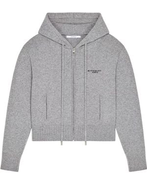 Givenchy Zipped Hoodie - Gray