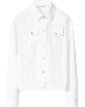 Fabiana Filippi Lapel Casual Denim Coat - White