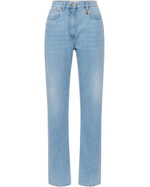 Elisabetta Franchi Logo Plaque Boyfriend Jeans - Blue