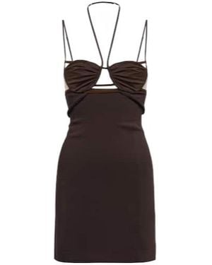 Nensi Dojaka Cutout Halterneck Minidress - Multicolour