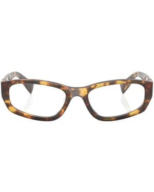 Miu Miu Eyewear Geometric Frame Glasses - White