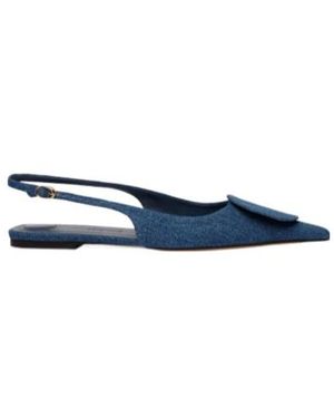 Jacquemus Buckle Open-Heeled Low-Heeled Shoes - Blue