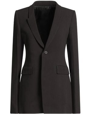 Rick Owens Solid Color Blazers - Black