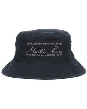 Martine Rose Logo Bucket Hat - Blue