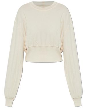 Rick Owens Long Sleeved Cropped Top - White