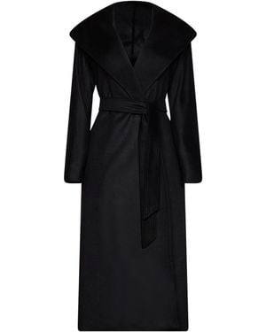 Max Mara Studio Mstelegia Belted Coat - Black