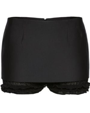 Magda Butrym Layered Mini Skirt Shorts - Black