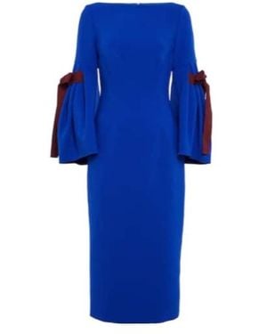 ROKSANDA Calispi Crêpe Midi Dress - Blue