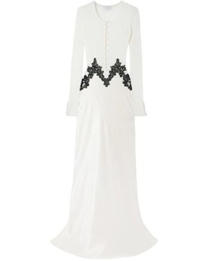 Gabriela Hearst Kerry Lace Trimmed Dress - White