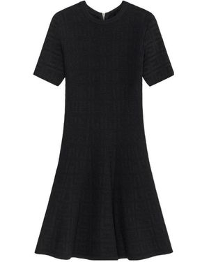 Givenchy 4G Jacquard Flared Mini Dress - Black