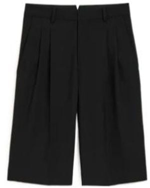 Ami Paris Low Waist Wide Bermuda Shorts - Black